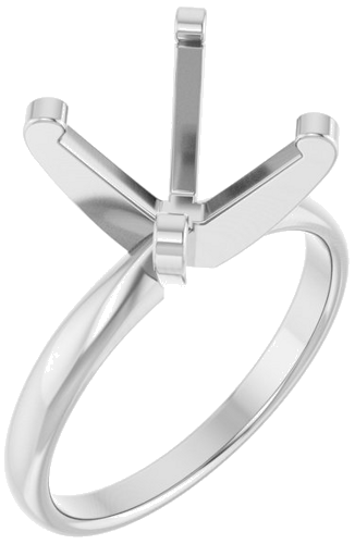 Sužadėtuvių Žiedas „Solitaire“ 585 Baltojo Aukso Square 8mm (1)