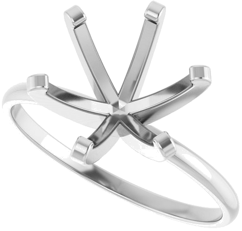 Sužadėtuvių Žiedas „Solitaire“ 14k white gold Round 9.4mm (5)