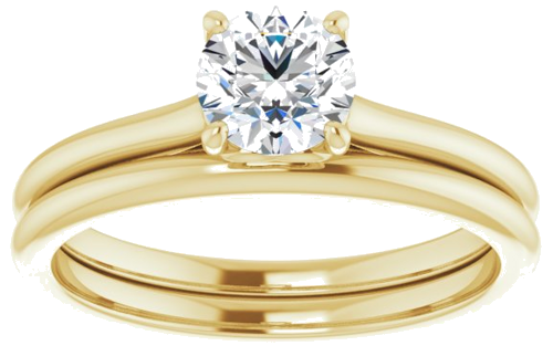 Sužadėtuvių Žiedas „Solitaire“ 18k yellow gold Round 5.5mm (8)