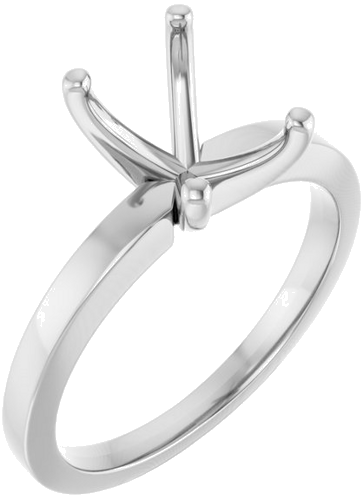 Sužadėtuvių Žiedas „Solitaire“ 417 Baltojo Aukso Emerald 8mm x 6mm (1)