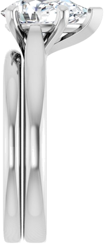 Sužadėtuvių Žiedas 14k white gold Pear 10mm x 7mm (9)