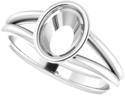 Sužadėtuvių Žiedas „Bezel-Set Solitaire“ 925 Sidabro Oval 8mm x 6mm (5)