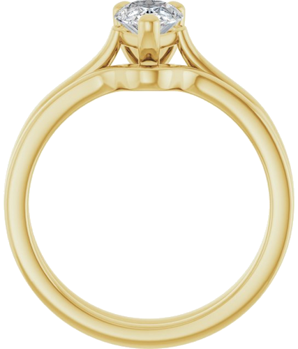 Sužadėtuvių Žiedas 14k yellow gold Pear 8mm x 5mm (7)