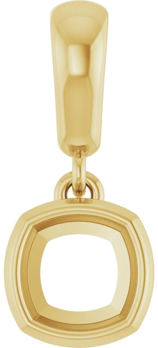 14K Yellow  5 mm Cushion Pendant Mounting (1)