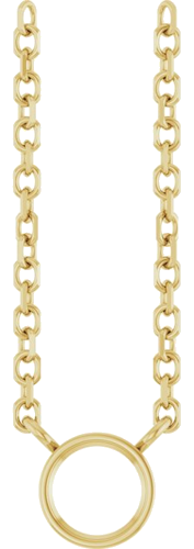 Pakabukas „Bezel-Set Solitaire“ 585 Geltonojo Aukso Round 3.5mm (1)