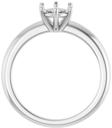 Sužadėtuvių Žiedas 14k white gold Oval 8mm x 6mm (2)