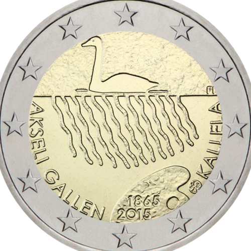 2015 Suomija Akseli Gallen-Kallela 2 eurų moneta (2)