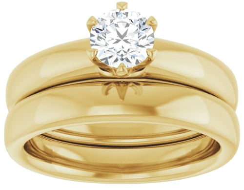 Sužadėtuvių Žiedas „Solstice Solitaire®“ 10k yellow gold Round 5.2mm (8)