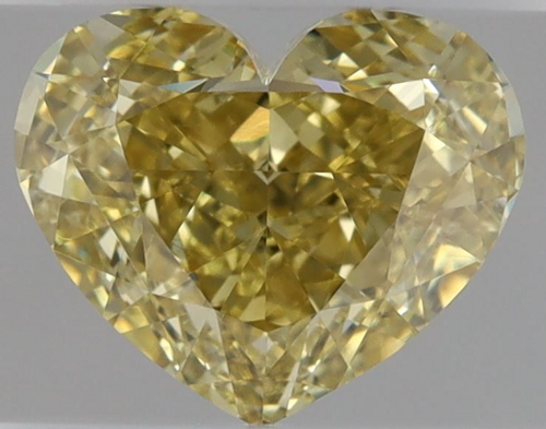 1.01 carat Fancy Yellow Brown-VS2 Natūralus Heart Deimantas (1)