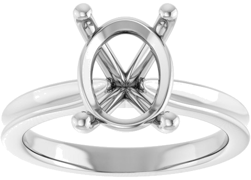 Sužadėtuvių Žiedas 14k white gold Elongated Cushion 10mm x 8mm (3)
