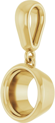 Pakabukas „Bezel-Set Charm“ 18k yellow gold Round 7mm (2)