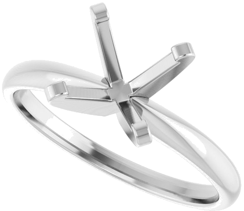 Sužadėtuvių Žiedas „Solitaire“ 14k white gold Round 8mm (5)