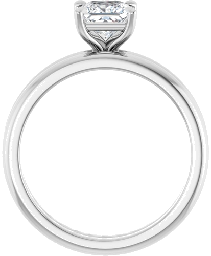 Sužadėtuvių Žiedas „Claw-Prong“ 10k white gold Square 5mm (7)