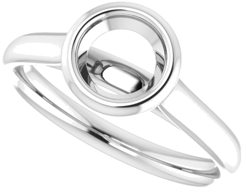 Sužadėtuvių Žiedas „Bezel-Set Solitaire“ 950 Platinos Round 6mm (5)