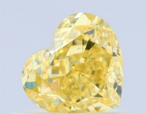 0.55 carat Fancy Intense Yellow-VS1 Natūralus Heart Deimantas (1)