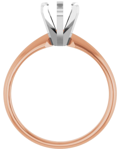 14K Rose White 10x6mm Pear Solitaire Engagement Ring Mounting (2)