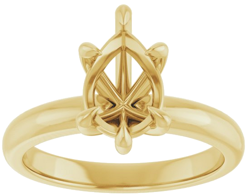 Sužadėtuvių Žiedas „Claw-Prong Solitaire“ 14k yellow gold Pear 10mm x 7mm (3)