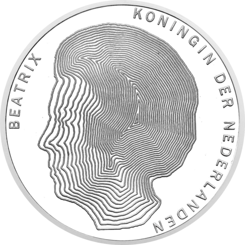 50 guldeņi Nīderlandes karalienes 1990 Nīderlande sudraba monēta (1)