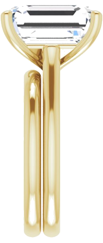 14K Yellow 12x10 mm Emerald Solitaire Engagement Ring Mounting (9)