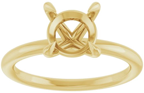 Sužadėtuvių Žiedas „Claw-Prong Solitaire“ 14k yellow gold Round 8mm (3)
