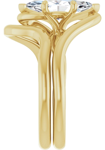Sužadėtuvių Žiedas „Bypass“ 14k yellow gold Marquise 12mm x 6mm (9)