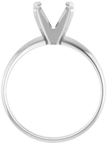 Platinum 8 mm Round Ultra-Lightweight Solitaire Engagement Ring Mounting (2)