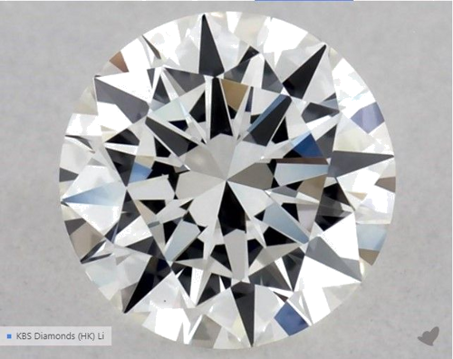 0.51 carat G-VVS2 Excellent cut Natūralus Round Deimantas (1)