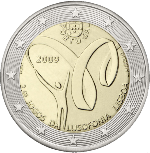2009 Portugal Lusophone Games 2 euro coin (1)