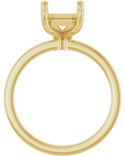 Sužadėtuvių Žiedas „Solitaire“ 14k yellow gold Emerald 10mm x 7mm (2)