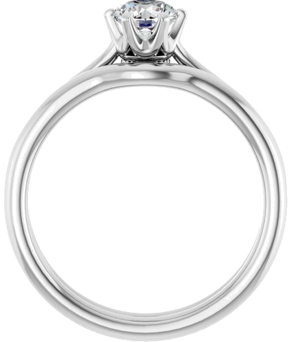 14K White 5.2 mm Round Engagement Ring Mounting (7)