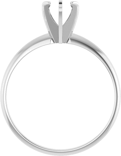 14K White 5.0-5.3 mm Round 6-Prong Solitaire Engagement Ring Mounting (2)