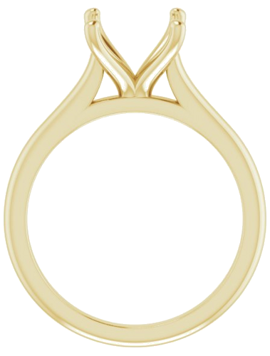 14K Yellow 9 mm Round Solitaire Engagement Ring Mounting (2)