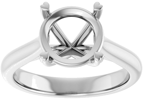 Sužadėtuvių Žiedas „Hearts on Top™“ 14k white gold Round 8.8mm (3)