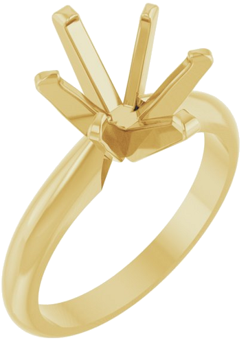 Sužadėtuvių Žiedas „Solitaire“ 14k yellow gold Oval 10mm x 8mm (1)