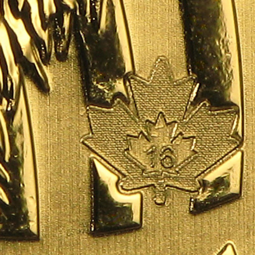 1 oz Grizzly Bear 2016 Canada .99999 Gold Coin (5)