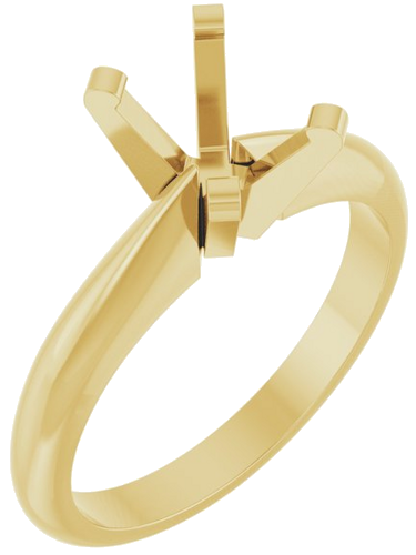 Sužadėtuvių Žiedas „Heavyweight Solitaire“ 14k yellow gold Emerald 6.5mm x 5mm (1)
