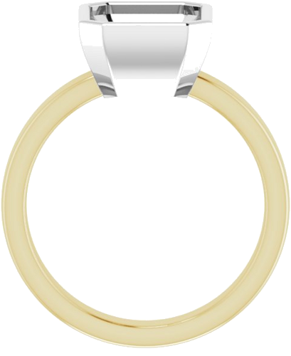 Sužadėtuvių Žiedas „Solitaire“ 585 Baltojo Ir Geltonojo Aukso Emerald 10mm x 8mm (2)