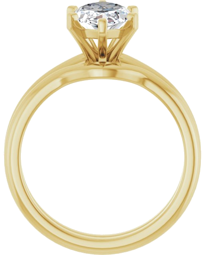 Sužadėtuvių Žiedas 14k yellow gold Marquise 13mm x 6.5mm (7)
