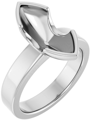Sužadėtuvių Žiedas „Half-Bezel Solitaire“ 10k white gold Marquise 15mm x 7mm (1)