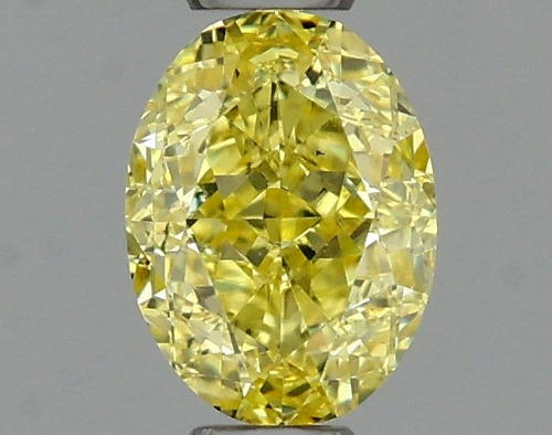 0.51 carat Fancy Intense Yellow-SI1 Natūralus Oval Deimantas (1)