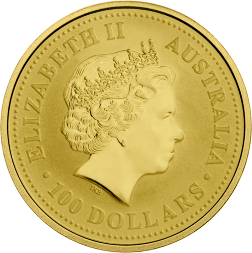 1 oz Bezdžionės metai 2004 (Lunar I) Australija auksinė moneta (2)