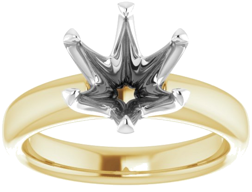 Sužadėtuvių Žiedas „Solstice Solitaire®“ 14k yellow/white gold Round 9mm (3)