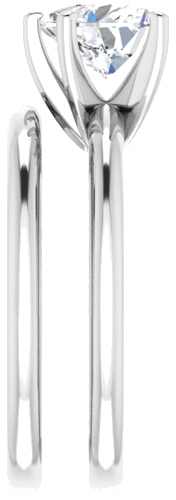 Sužadėtuvių Žiedas „Solitaire“ 585 Baltojo Aukso Heart Shape 7mm (9)