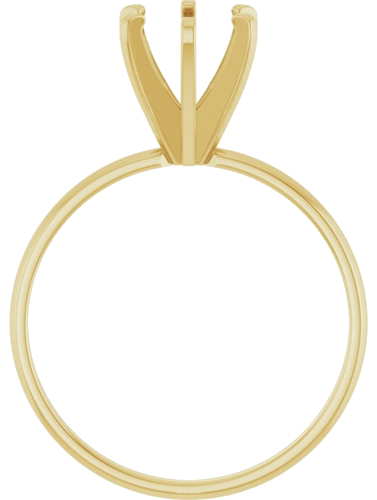 14K Yellow 6.5 mm Round Solitaire Engagement Ring Mounting (2)