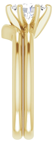 14K Yellow  7x5 mm Oval Solitaire Engagement Ring Mounting (9)