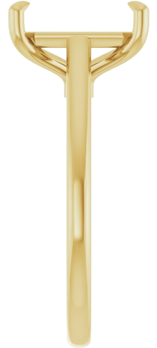 Sužadėtuvių Žiedas „Claw-Pong“ 14k yellow gold Emerald 10mm x 7mm (4)