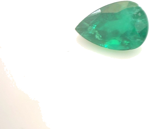 0.38 carat GREEN Pear Smaragdas (1)
