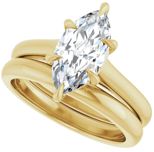Sužadėtuvių Žiedas „Claw-Prong“ 14k yellow gold Marquise 12mm x 6mm (10)