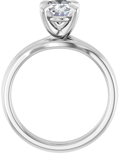 Sužadėtuvių Žiedas 14k white gold Oval 9mm x 7mm (7)