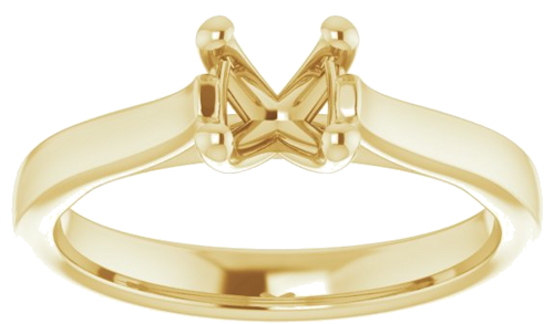 Sužadėtuvių Žiedas 18k yellow gold Round 5.5mm (3)